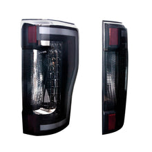 Load image into Gallery viewer, Winjet Renegade LED Tail Lights Ford F250 F350 F450 (17-19) w/ LED Lightbars &amp; Sequential Turn Signals - Black / Clear Alternate Image