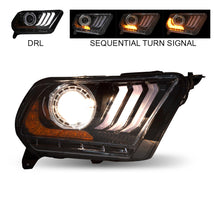 Load image into Gallery viewer, Winjet Sequential Projector Headlights Ford Mustang S197 (10-12) Renegade Series - With S550 Style LED DRL Light Bar CHRNG0612 - Default Title Alternate Image