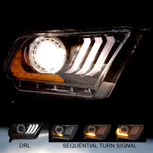 Load image into Gallery viewer, Winjet Sequential Projector Headlights Ford Mustang S197 (10-12) Renegade Series - With S550 Style LED DRL Light Bar CHRNG0612 - Default Title Alternate Image