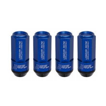 Load image into Gallery viewer, Project Kics Lug Nuts &amp; Lock Set [Leggdura Racing Shell Type - 53mm Closed-End - 20 PCS - 12X1.5 or 12X1.25] Red / Blue / Gold / Black Finish - M12X1.50 / Blue Alternate Image