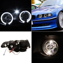 Load image into Gallery viewer, Spyder LED Halo Projector Headlights BMW 7 Series E38 (99-01) [Xenon/HID Model Only] Black - Default Title Alternate Image