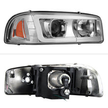 Load image into Gallery viewer, 303.90 Spyder V2 Projector Headlights GMC Sierra 1500/2500/3500 (99-06) Sierra Denali (02-07) w/ Light Bar DRL - Chrome - Redline360 Alternate Image