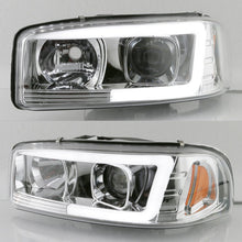 Load image into Gallery viewer, 303.90 Spyder V2 Projector Headlights GMC Sierra 1500/2500/3500 (99-06) Sierra Denali (02-07) w/ Light Bar DRL - Chrome - Redline360 Alternate Image