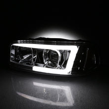 Load image into Gallery viewer, 303.90 Spyder V2 Projector Headlights GMC Sierra 1500/2500/3500 (99-06) Sierra Denali (02-07) w/ Light Bar DRL - Chrome - Redline360 Alternate Image