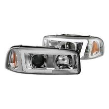 Load image into Gallery viewer, 303.90 Spyder V2 Projector Headlights GMC Sierra 1500/2500/3500 (99-06) Sierra Denali (02-07) w/ Light Bar DRL - Chrome - Redline360 Alternate Image