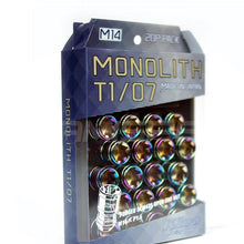 Load image into Gallery viewer, Project Kics Lug Nuts [Monolith T1/07 - 20 Piece - 14X1.5] Neochrome / Blue / Black - Black Alternate Image