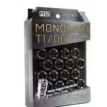 Load image into Gallery viewer, Project Kics Lug Nut Set [Monolith T1/06 - 20 PCS - M12X1.50 or M12X1.25] Chrome / Red / Blue / Black Finish - Black / M12X1.50 Alternate Image