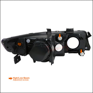 129.95 Spec-D Projector Headlights Acura TSX (2004-2005) Black Housing - Redline360