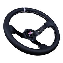 Load image into Gallery viewer, 154.95 DND Full Color Alcantara Race Steering Wheel (75mm Deep, 350mm) 6 Bolt - Perforated Leather - Redline360 Alternate Image