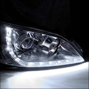 159.95 Spec-D Projector Headlights Honda Civic [R8 LED Dual Halo] (04-05) Black or Chrome - Redline360