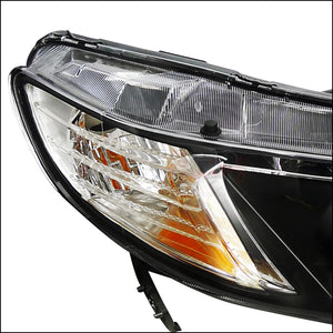 159.95 Spec-D Projector Headlights Honda Civic Sedan [R8 LED] (06-11) Black or Smoke - Redline360