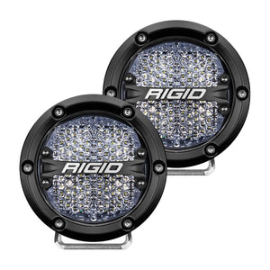 449.99 Rigid Industries 360 Series LED Lights (4" or 6") - Spot / Drive / Diffused / SAE - Redline360