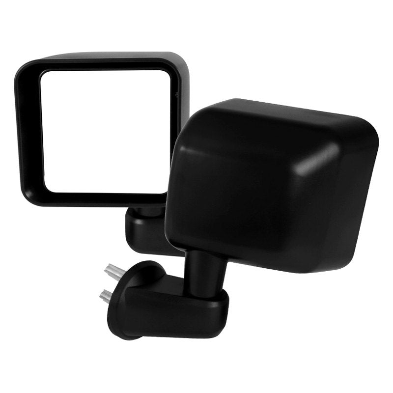 75.00 Spec-D Towing Mirrors Jeep Wrangler JK (2007-2018) Manual Adjustable - Redline360