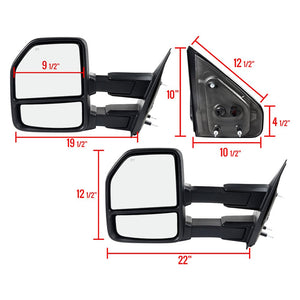 240.00 Spec-D Towing Mirrors Ford F150 (04-06) [Powered/Heated/LED Turn Signal & Puddle Lights] Black or Chrome Housing - Redline360