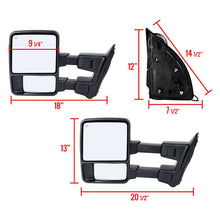 Load image into Gallery viewer, Spec-D Towing Mirrors F250 F350 F450 F550 Super Duty (99-16) Manual Adjustable &amp; Extendable w/ Amber or Smoke LED Lights - Amber Signal Light Alternate Image