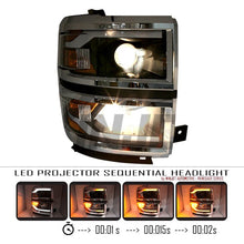 Load image into Gallery viewer, Winjet Renegade Projector Headlights Chevy Silverado (14-15) w/ LED Switchback Sequential DRL Light Bar - Default Title Alternate Image