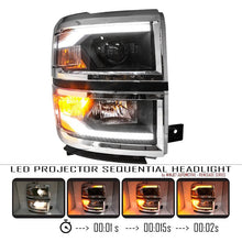 Load image into Gallery viewer, Winjet Renegade Projector Headlights Chevy Silverado (14-15) w/ LED Switchback Sequential DRL Light Bar - Default Title Alternate Image
