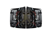 Load image into Gallery viewer, Winje LED Tail Lights Chevy Silverado 1500 (14-18) 2500 &amp; 3500 (15-19) Renegade Series - Gloss Black &amp; Clear With Red Glow Bar - Default Title Alternate Image