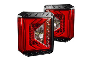 Winjet Renegade LED Tail Lights Jeep Wrangler (07-16) w/ Optional Housing and Lens Finish