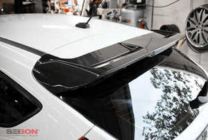 493.00 SEIBON Carbon Fiber Rear Spoiler Ford Focus Hatchback (12-14) OEM Style - Redline360
