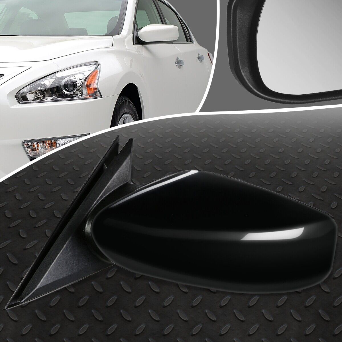 DNA Side Mirror Nissan Altima Sedan (1318) [OEM Style / Powered + Pai Redline360