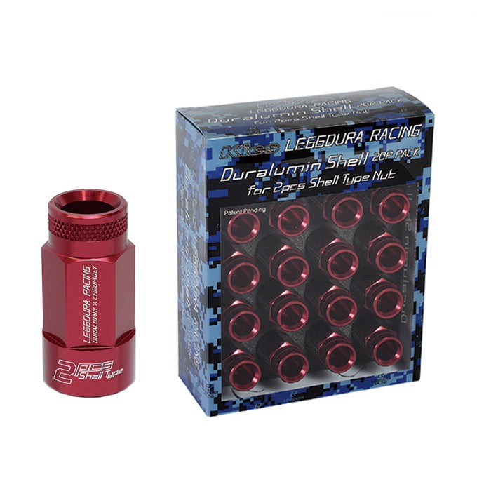 Project Kics Shell Type Lug Nuts [RL53 Leggdura Racing - 20 Pcs] Alumi