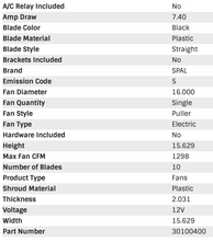 Load image into Gallery viewer, 88.26 SPAL Electric Radiator Fan (16&quot; - Puller Style - Low Profile - 1298 CFM) 30100400 - Redline360 Alternate Image