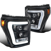 Load image into Gallery viewer, 319.95 Spec-D Projector Headlights Ford F250 / F350 (2011-2016) LED C-Bar - Black / Tinted / Clear - Redline360 Alternate Image
