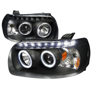 179.95 Spec-D Projector Headlights Ford Escape (05-07) Dual LED Halo - Black or Chrome - Redline360