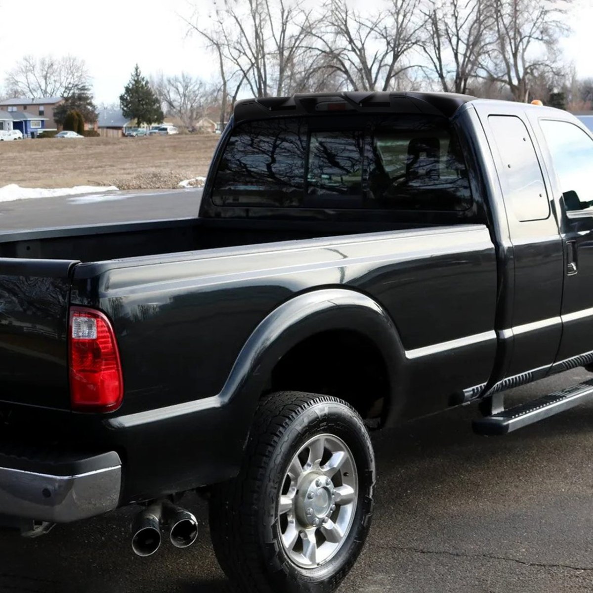 F250 Rear Spoiler Spec-D Spoiler Ford F250 F350 F450 (2011-2016) Rear Cab Roof Wing Kit