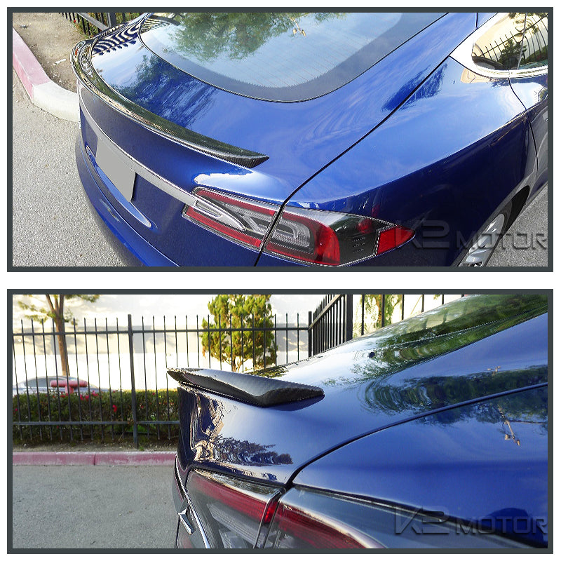 Spec-D Spoiler Tesla Model S (2012-2018) Carbon Fiber - OEM Factory St
