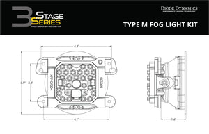 340.00 Diode Dynamics Fog Light Kit Chrysler 300 (05-10) [Stage Series 3" SAE/DOT] Pro or Sport - Redline360