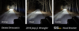 590.00 Diode Dynamics SS50 Hood LED Light Bar Kit Jeep Gladiator (20-21) Combo / Flood / Driving - Redline360