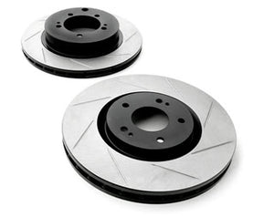 StopTech Front Slotted Brake Rotors Audi A8 Quattro (05-10) S8 (07-09)  Passenger or Driver Side