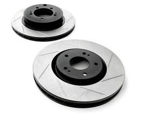151.02 StopTech Front Slotted Brake Rotors Hyundai Accent (00-02) Passenger or Driver Side - Redline360