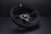 Load image into Gallery viewer, 154.95 DND Alcantara Touring Steering Wheel (50mm) Red / Gray / Purple - Redline360 Alternate Image