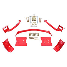 Load image into Gallery viewer, BMR Torque Box Reinforcement Plate Kit Ford Mustang (79-04) [Tubular Style] Upper or Lower - Set (Upper &amp; Lower) / Red Alternate Image