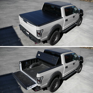 469.00 Spec-D Tonneau Cover Nissan Titan (04-20) For 6' 7" or 5' 7" Bed Locking Quad Fold - Redline360