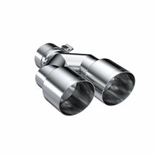 Load image into Gallery viewer, MBRP Exhaust Tip [T304 Stainless Steel / 2.5" ID / Dual 3.5" OD Out / 9.5" length, Single wall] T304 Stainless / Burnt End Tip / Carbon Fiber - T304 Stainless Steel Alternate Image