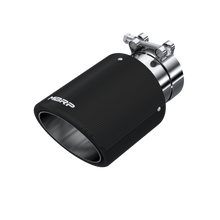 Load image into Gallery viewer, 59.99 MBRP Exhaust Tips [4.5" O.D. Dual Wall Angled, 3" inlet, 8" length] T304 Stainless / Black Coated / Carbon Fiber - Redline360 Alternate Image