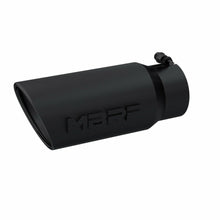 Load image into Gallery viewer, MBRP Exhaust Tip [5" O.D. / Angled Rolled End / 4" inlet / 12" length] T304 Stainless Steel or Black Coated - Black Coated Aluminized Alternate Image