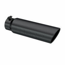 Load image into Gallery viewer, MBRP Exhaust Tip [5" O.D. / Angled Rolled End / 4" inlet / 18" in length] T304 Stainless Steel or Black Coated - Black Coated Aluminized Alternate Image
