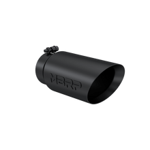 Load image into Gallery viewer, MBRP Exhaust Tip [5" O.D. / Dual Wall Angled / 4" inlet / 12" length] T304 Stainless Steel or Black Coated - Black Coated Aluminized Alternate Image