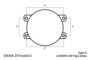 160.00 Diode Dynamics LUXEON LED Fog Lamps Honda Pilot (12-19) DD5005 - Redline360