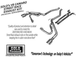 901.57 Solo Performance Street Race Catback Exhaust Chevy Camaro SS V8 L99/LS3 (10-15) 993927SL - Redline360