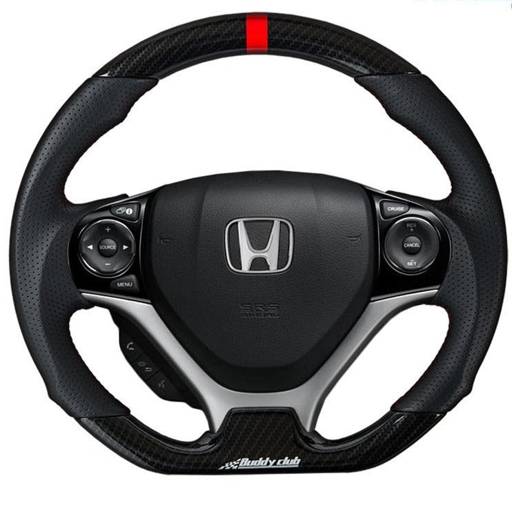 437.00 Buddy Club Steering Wheel Honda Civic [Racing Spec] (2012-2015) Leather or Carbon - Redline360