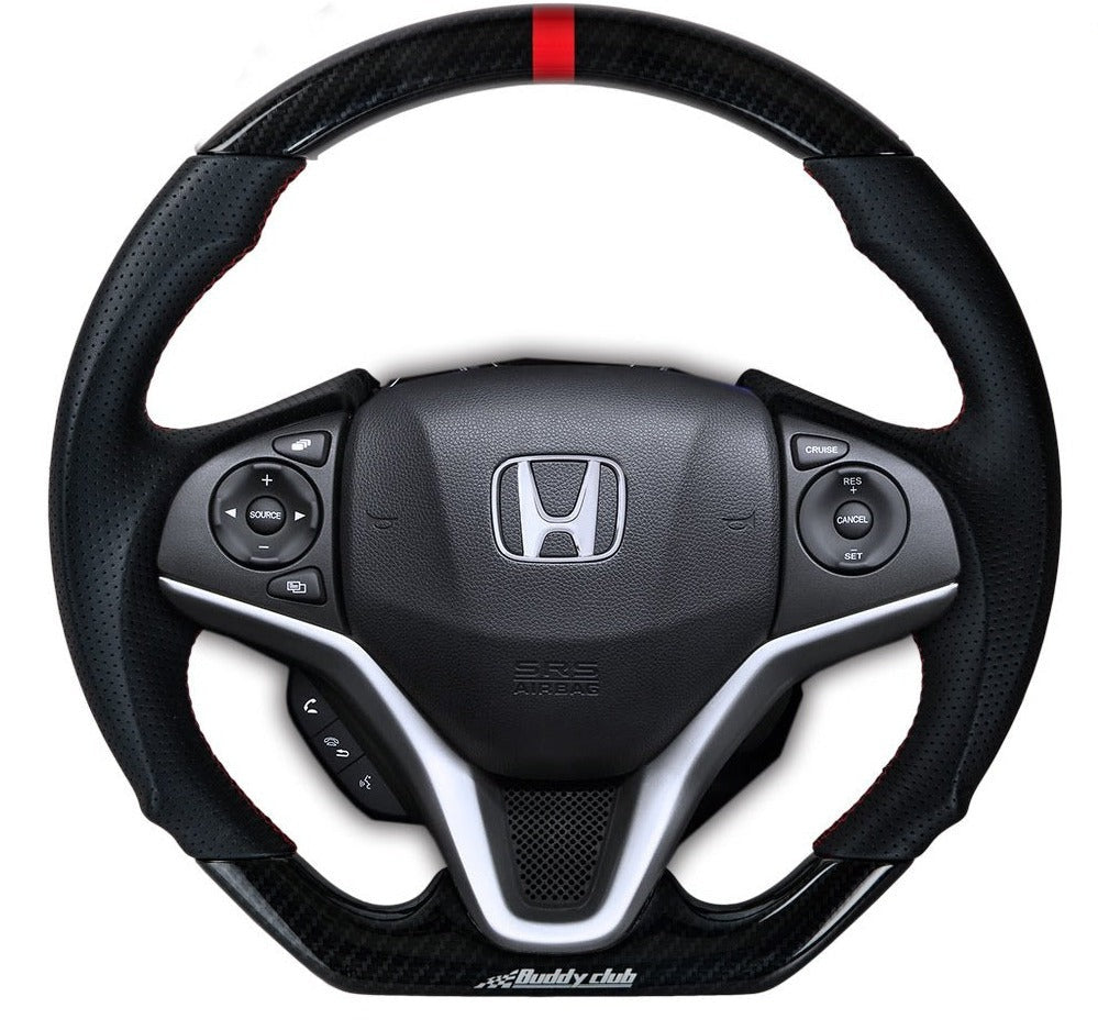 437.00 Buddy Club Steering Wheel Honda Fit (2015-2019) Racing Spec - Leather or Carbon - Redline360