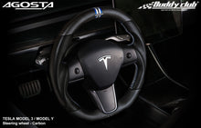 Load image into Gallery viewer, 760.00 Buddy Club Steering Wheel Tesla Model 3 / Model Y (2018-2021) Dry Carbon Fiber - Redline360 Alternate Image