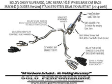 Load image into Gallery viewer, 836.89 Solo Performance Mach 40 Catback Exhaust Chevy/GMC Silverado/Sierra 5.3L V8 (14-18) Quiet or Loud Version - Redline360 Alternate Image