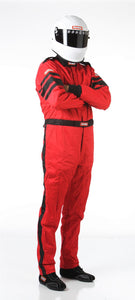 259.95 RaceQuip 120 Series Pyrovatex One Piece Multi Layer Racing Driver Fire Suit [SFI 3.2A/5] - Black/Red/Blue - Redline360